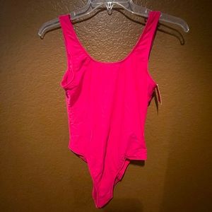And,/sent hot pink one piece swimsuit